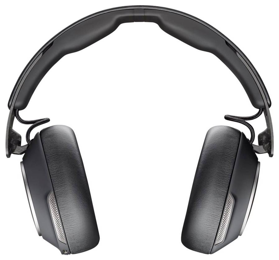Une paire de casques audio noirs supra-auriculaires au design épuré et moderne, dotée de coussinets auriculaires rembourrés et d'un arceau ajustable.