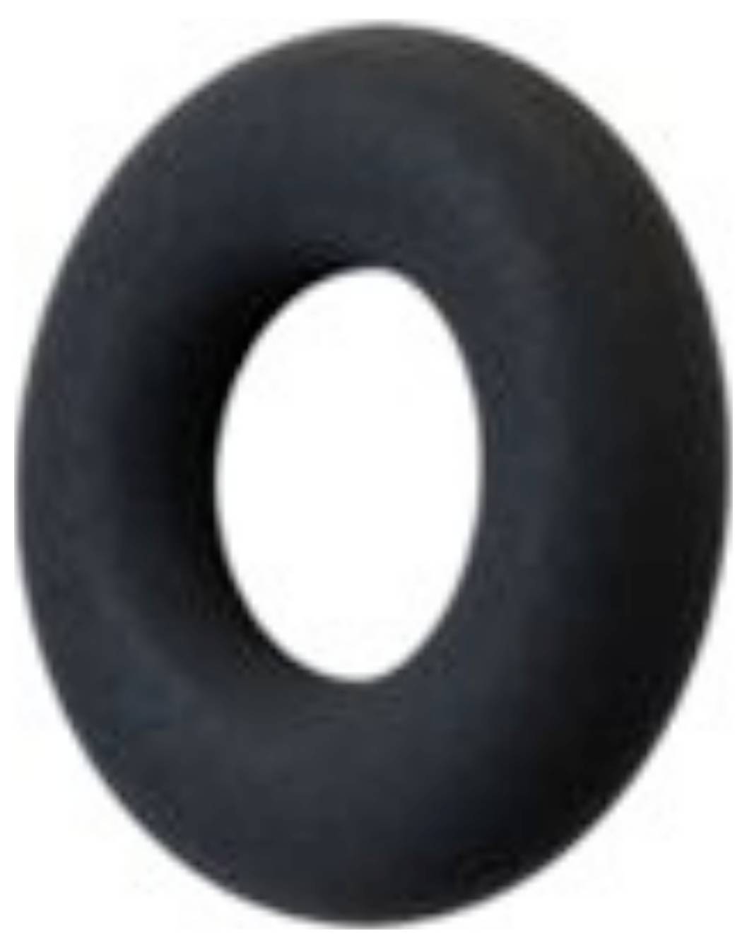 Un objet noir en forme de tore sur un fond blanc.