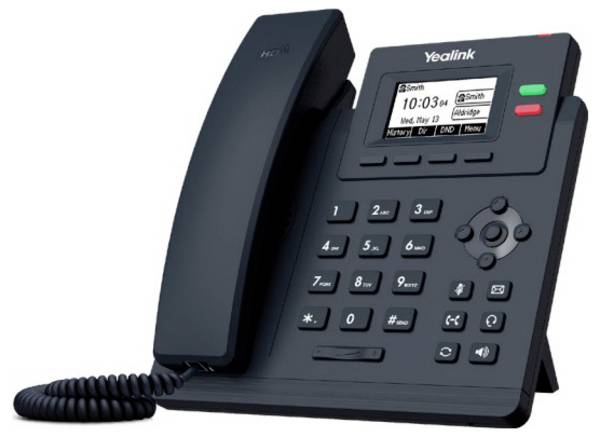 Téléphone système VoIP Yealink SIP-T31W écran monochrome gris