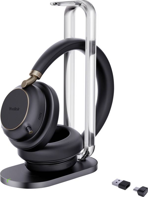 Yealink BH 76 Plus  Micro-casque supra-auriculaire Bluetooth  noir Noise Cancelling induction téléphone