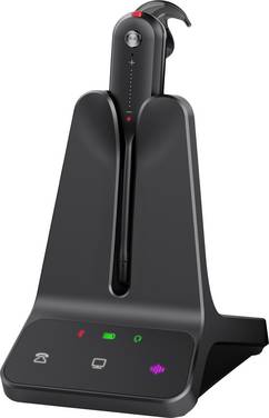 Yealink WH63 E2 UC  Oreillette DECT  noir Suppression du bruit du microphone commande tactile téléphone