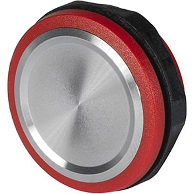 Un composant électronique noir avec du fil de cuivre enroulé autour de celui-ci, monté sur une base en plastique avec des broches métalliques s'étendant vers le bas.