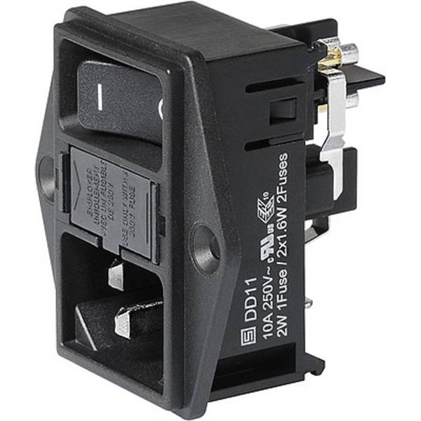 Schurter 3-152-043 Connectique pour appareils réfrigérants   Nombre total de pôles: 3 + PE 10 A noir 1 pc(s)