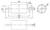Dessin technique d'un composant cylindrique avec vues de dessus, de côté et de face. Les dimensions incluent la longueur, le diamètre et la largeur de la rainure.