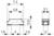 Diagramme technique d'un composant avec dimensions : 7,4, 5,8, 2,6 à gauche ; section plus petite à droite, hauteur 3,1, largeur 2.