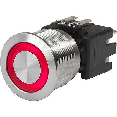 Schurter 1241.6834.1121000 Interrupteur à pression 250 V/AC 12 A à rappel rouge (Ø) 22 mm IP64 1 pc(s)