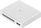Un commutateur réseau blanc avec dix ports Ethernet et deux ports supplémentaires à l'avant, utilisé pour connecter des appareils réseau.