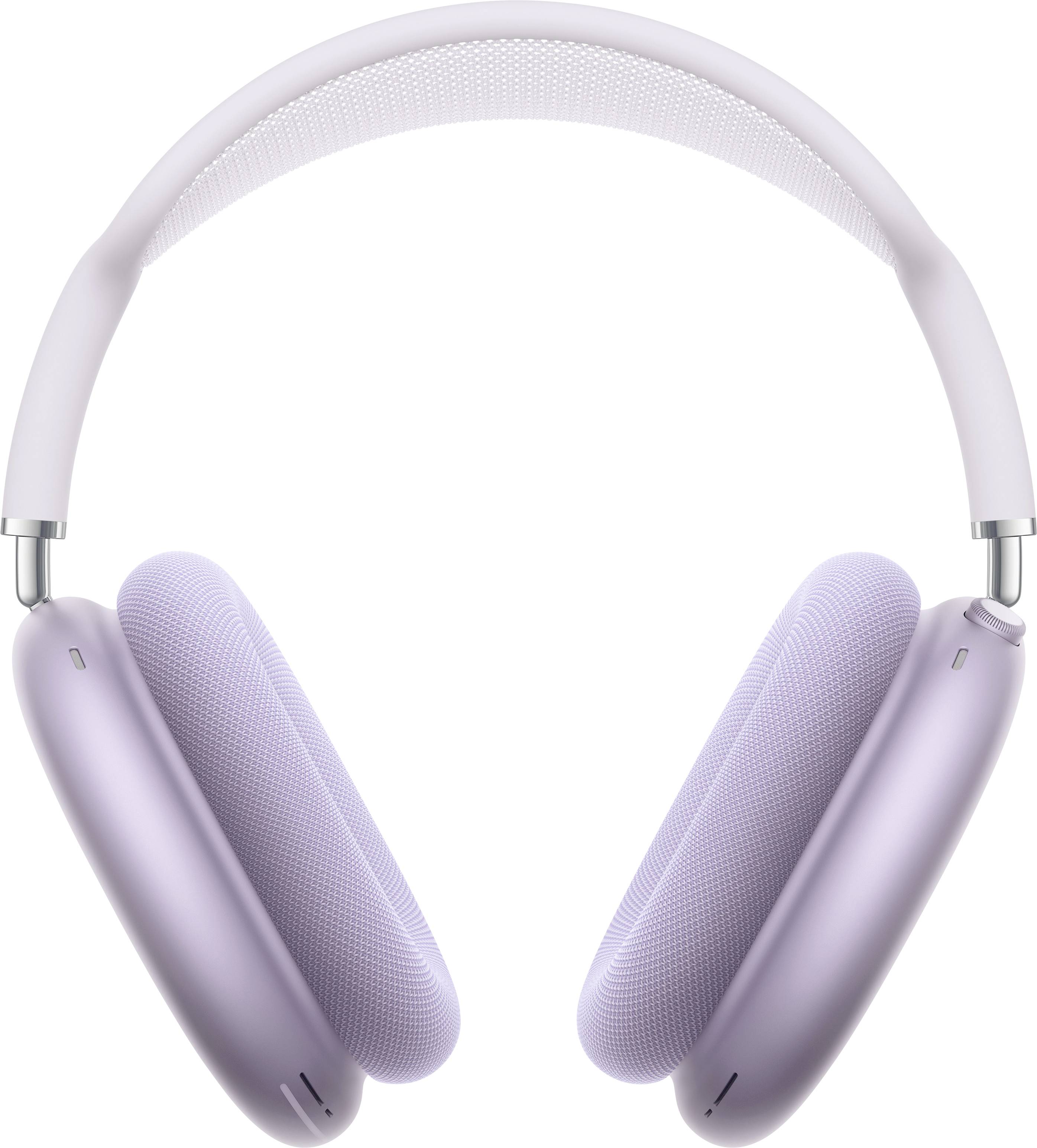 Casque audio supra-auriculaire violet, vue de face, avec un bandeau à mailles et des coussinets auriculaires rembourrés, conçu pour le confort et la qualité sonore.