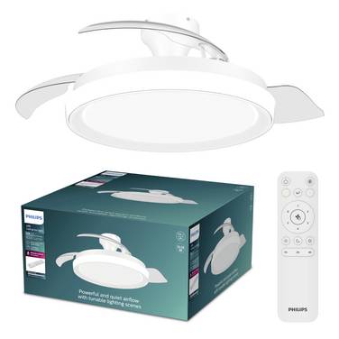 Philips LED Bliss Ventilateur de plafond  28 W   avec télécommande, variable
