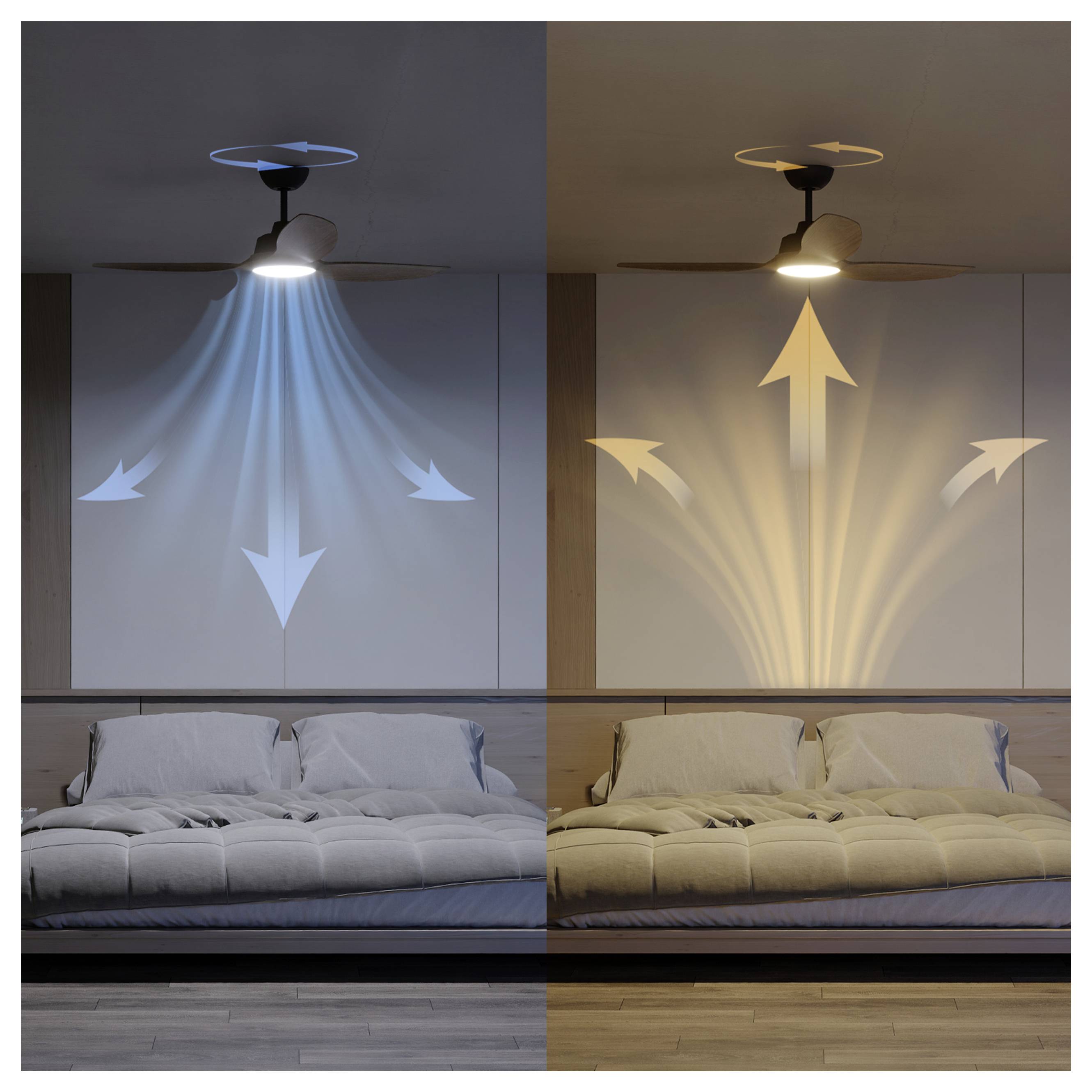 Philips LED Ventilateur de plafond 35 W avec télécommande, variable-4