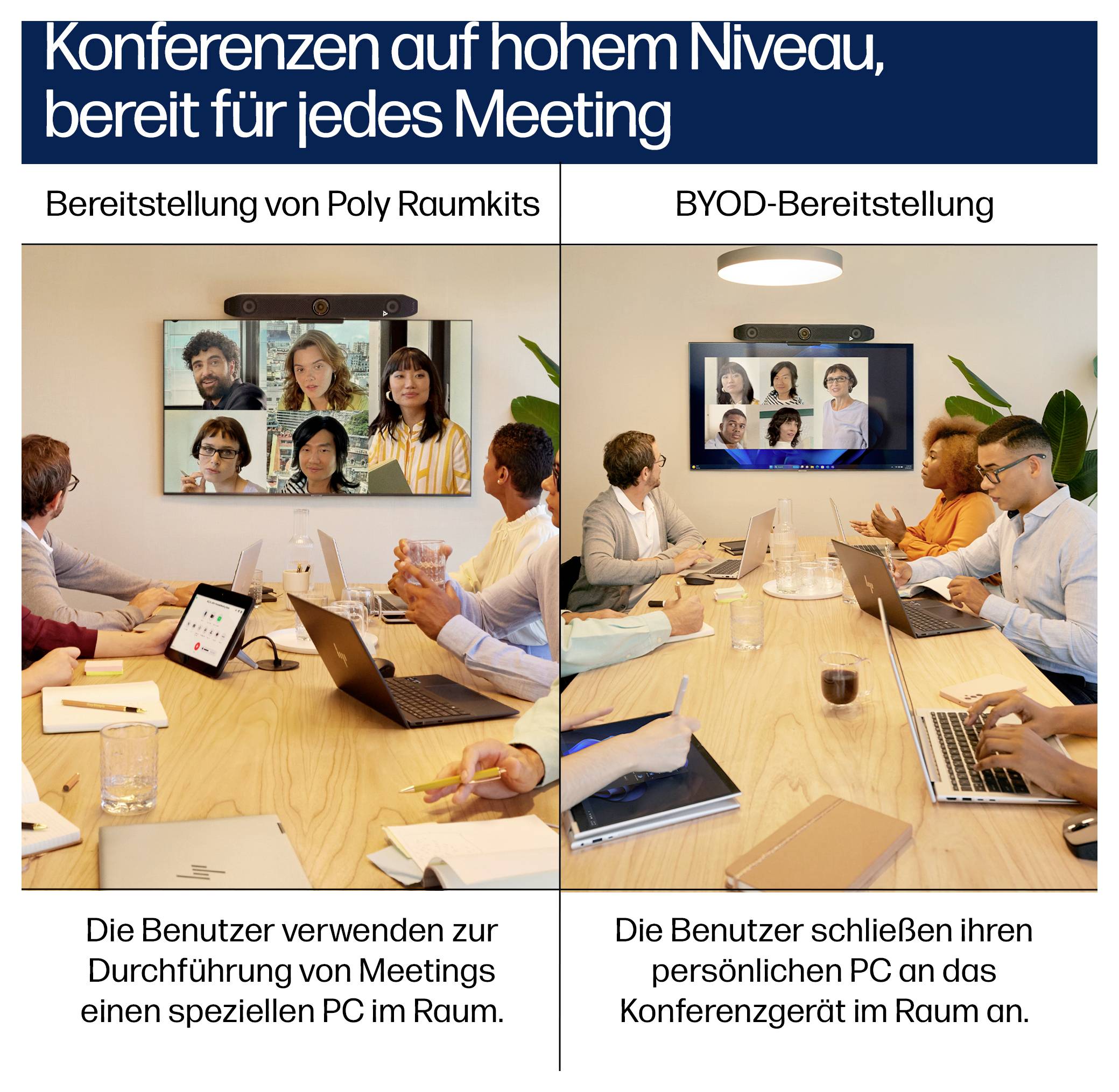 Solution pour vidéoconférence 4K HP Poly Studio V52 USB Video Bar EMEA 3840 x 2160 Pixel-3