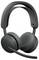 Casque supra-auriculaire noir sans fil avec microphone à perche pour les appels et l'audio