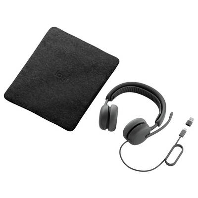 Logitech LOGI Zone Wired 2 for Business Micro-casque supra-auriculaire filaire graphite Noise Cancelling micro-casque, T-4