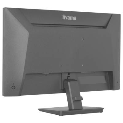 Un moniteur iiyama noir vu de l'arrière, mettant en évidence son support réglable et ses points de montage VESA.