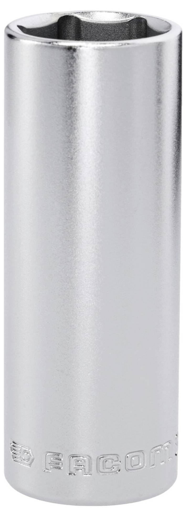 Une rallonge de clé à douille brillante et argentée avec une ouverture hexagonale, marquée « Snap-on » à la base, utilisée pour les outils mécaniques.