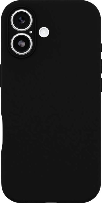 Coque arrière de smartphone noir avec deux grandes ouvertures pour objectifs de caméra et une découpe pour flash près du coin supérieur gauche.
