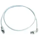 Telegärtner 100008022 RJ45 Câble réseau, câble patch CAT 6a S/FTP 0.5 m blanc ignifuge, avec manchon de protection contr