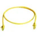 Telegärtner 100008056 RJ45 Câble réseau, câble patch CAT 6 1.0 m jaune ignifuge, avec manchon de protection contre les p