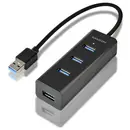 AXAGON HUE-S2B Hub USB 4 ports USB-A, Micro USB USB 3.2 Gen1 5 GBit/s