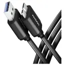 AXAGON Câble USB-C USB 3.2 Gen1 USB-Micro-B mâle, USB-A mâle 1 m noir contacts dorés BUMM3-AM10AB