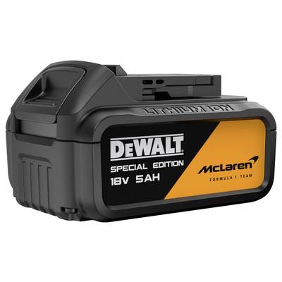 Batterie DeWalt Édition Spéciale 18V 5Ah avec marquage de l'équipe McLaren Formula 1.