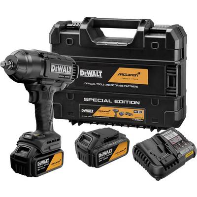 Clé à choc sans fil DeWalt édition spéciale McLaren avec deux batteries, chargeur et mallette de transport