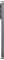 Vue de côté d'une roue ou d'un bouton métallique gris, présenté verticalement sur un fond blanc uni.