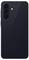 Arrière d'un smartphone Samsung noir foncé avec trois caméras arrière dans un module vertical et un petit flash près du coin supérieur gauche.