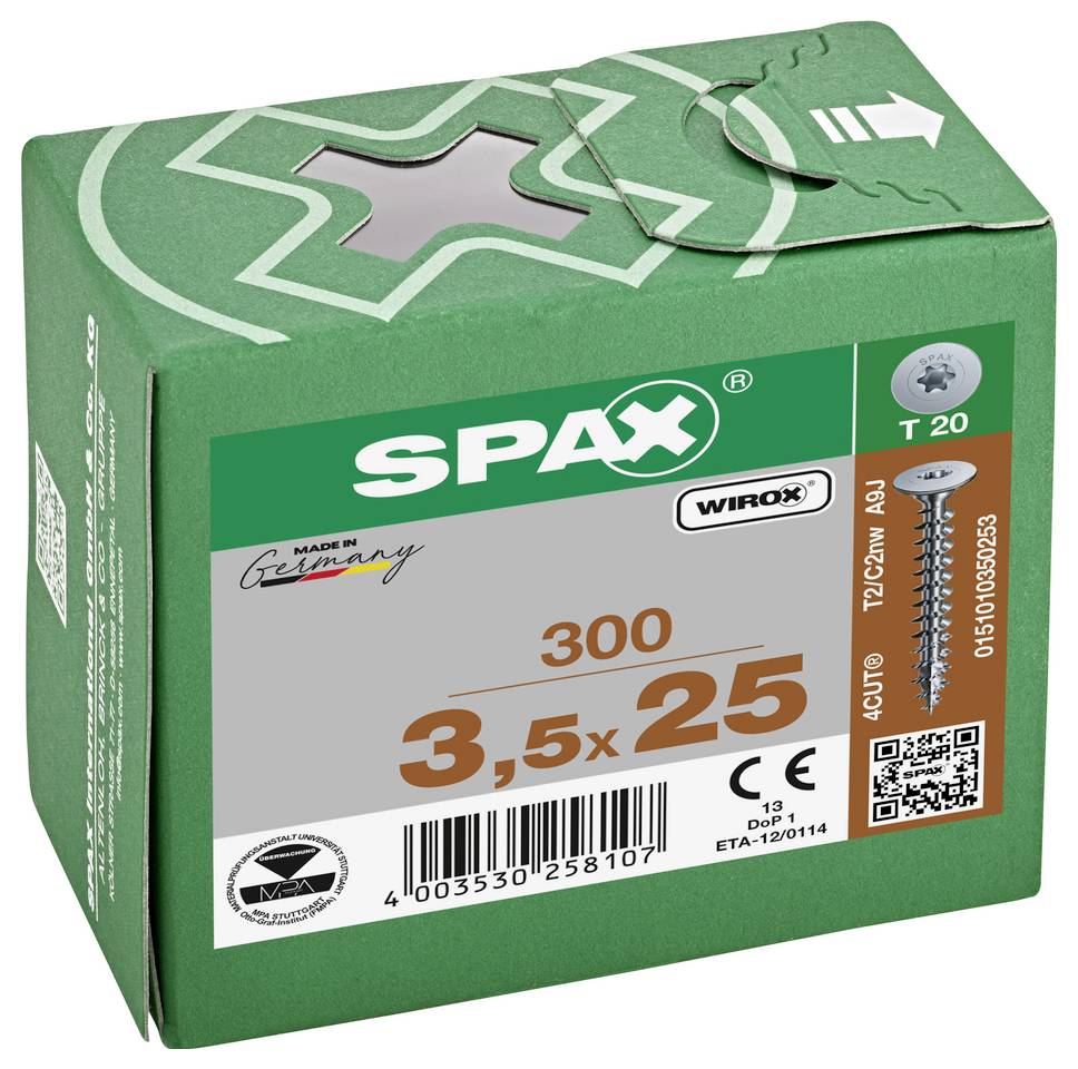 SPAX 0151010350253 Vis pour parois arrières 3.5 mm 25 mm T-STAR plus acier 300 pc(s)-5