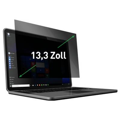 Image d'ordinateur portable affichant un écran de 13,3 pouces, étiqueté « 13,3 Zoll » avec des flèches diagonales indiquant la taille de l'affichage.