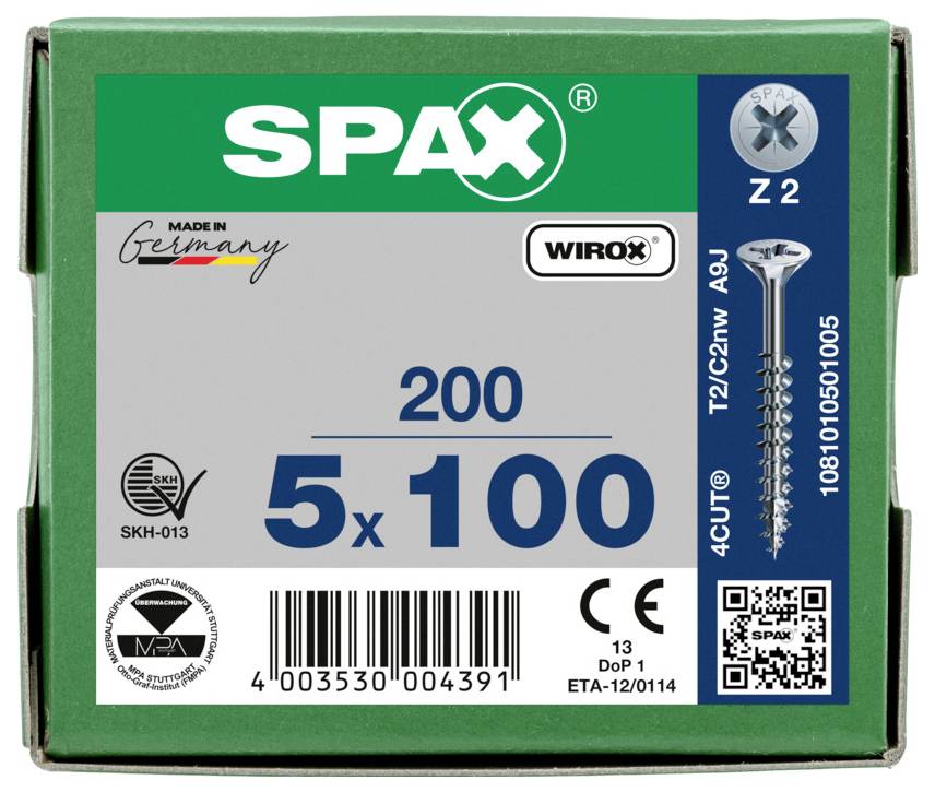 SPAX 1081010501005 Vis à tête fraisée 5 mm 100 mm acier 200 pc(s)-7