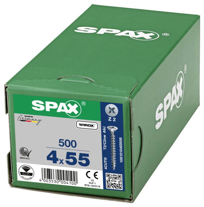 SPAX 1081010400555 Vis à tête fraisée 4 mm 55 mm acier 500 pc(s)-5