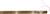 Long tapis rectangulaire beige tissé ou store avec un petit fermoir foncé à l'extrémité droite, montré sur un fond blanc.