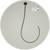 Tapis d'antenne RFID circulaire avec motif de bobine concentrique et un câble noir attaché au sommet