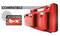 Boîte à outils portable rouge étiquetée « Fusion box » avec le texte « COMPATIBLE », affichée à côté d'une icône d'engrenage.