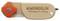 Outil à main Wooden Mondelin avec poignée en forme d'étoile orange, lame métallique et rivet argent, étiqueté « MONDELIN Fabriqué en France ».
