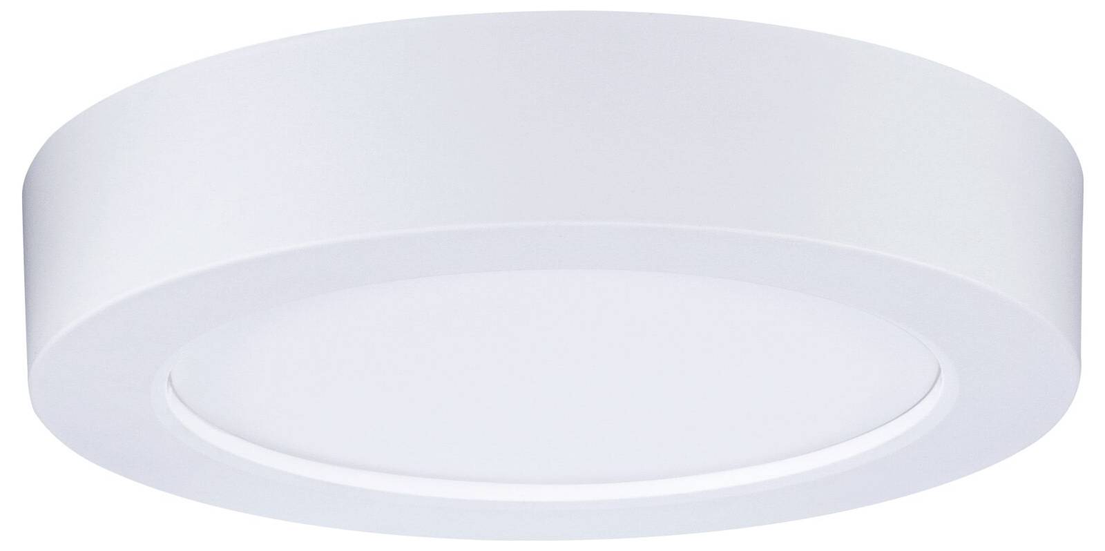Luminaire de plafond encastré blanc rond avec un design lisse et moderne.