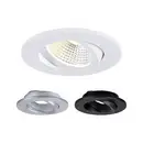 Paulmann 94944 Viona Luminaire à LED encastrable LED LED intégrée 6 W noir (mat), blanc mat, chrome (mat)