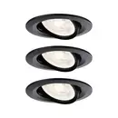 Paulmann 92418 Nova Luminaire à LED encastrable Module LED GU10 4.9 W noir (mat)