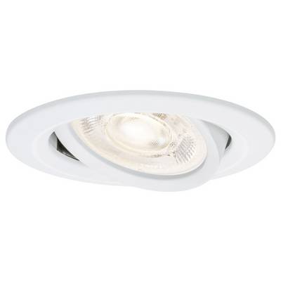 Luminaire de plafond encastré avec garniture blanche et ampoule centrale, vue de dessous.
