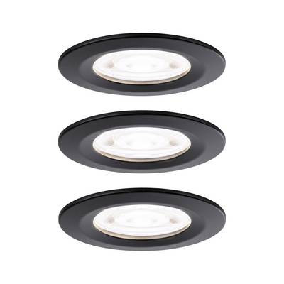 Paulmann 92339 Nova Luminaire à LED encastrable LED GU10 4.9 W noir (mat)-0