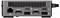 Gros plan du panneau arrière d'un petit ordinateur avec port Ethernet, deux ports HDMI, deux ports USB-C et deux ports USB-A étiquetés pour la connectivité.