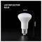 Ampoule réflecteur LED présentée sur un fond noir, avec les dimensions indiquées de 63mm de largeur et 100mm de hauteur.