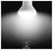 Gros plan d'un luminaire LED rond avec un rebord blanc et un centre ambre brillant sur un fond noir.
