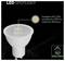 Ampoule spot LED sur fond noir, étiquetée « Équipée de LEDs fournies par CREE pour une efficacité maximale » et angle de faisceau de 110°.