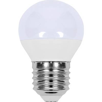 Gros plan d'une ampoule LED givrée avec une base de vis métallique sur fond blanc.