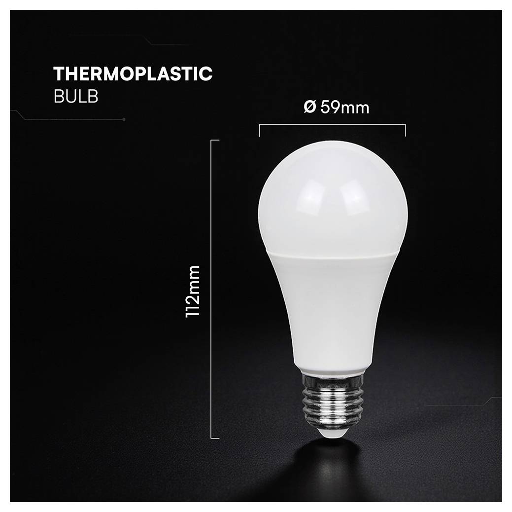 V-TAC 2173496 LED CEE F (A - G) E27 forme de cône 10.5 W = 75 W blanc naturel 1 pc(s)-4