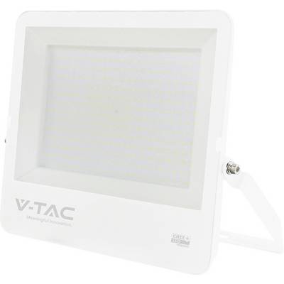 Panneau projecteur LED V-TAC blanc avec réseau de lumière rectangulaire et support de montage réglable.
