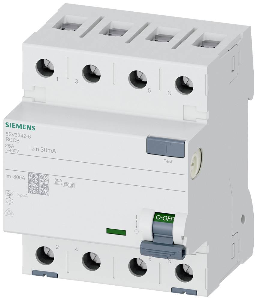 Siemens 5SV33426GV01 5SV3342-6GV01 Interrupteur différentiel 25 A 400 V/AC-0