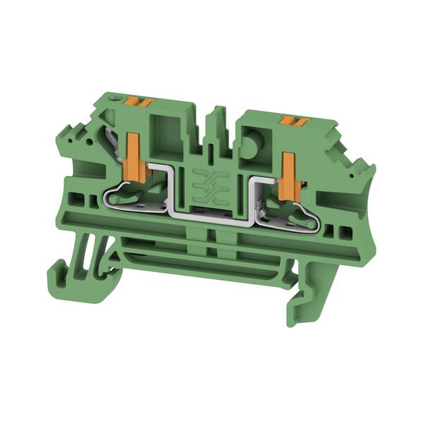 Câble orange avec une fiche connecteur circulaire noire et argentée sur fond blanc.
